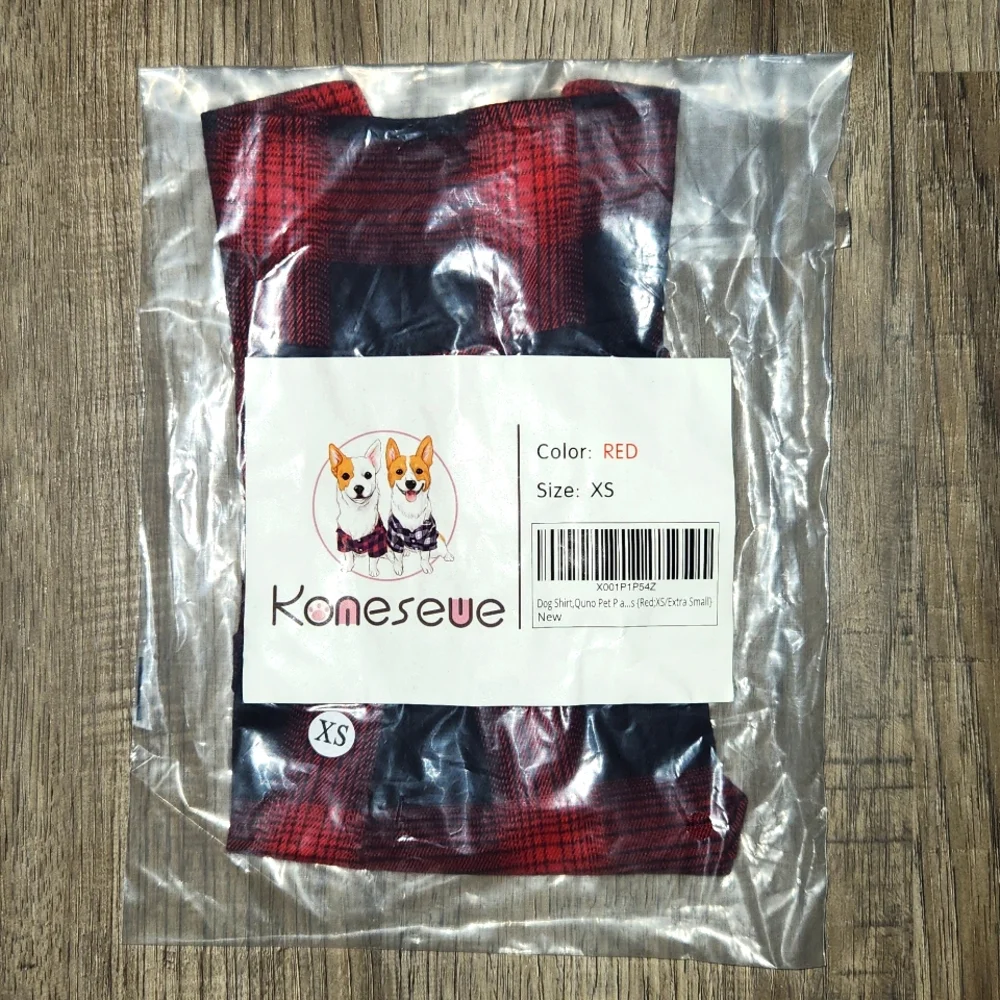 Plaid Dog Puppy Shirt Size XS - Picture 4 of 14